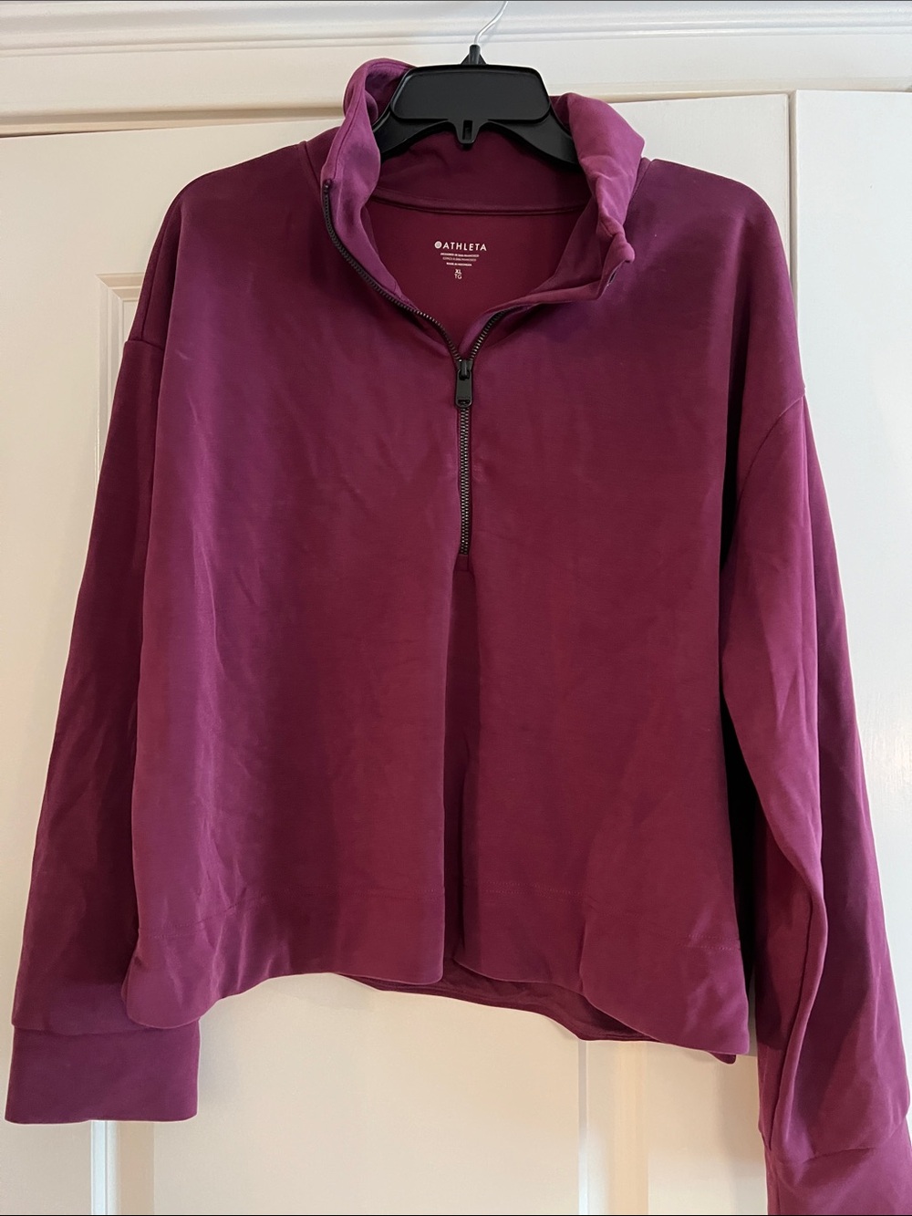 Athleta Plum Half-Zip Pullover